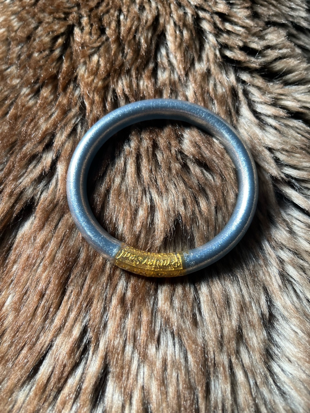 BuDhaGirl Silver Tzubbie All Weather Bangle size Medium